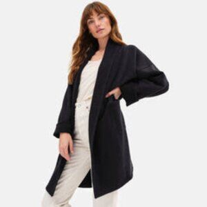 Mate the Label Organic Fleece Cardigan, Black, New, XS/S!